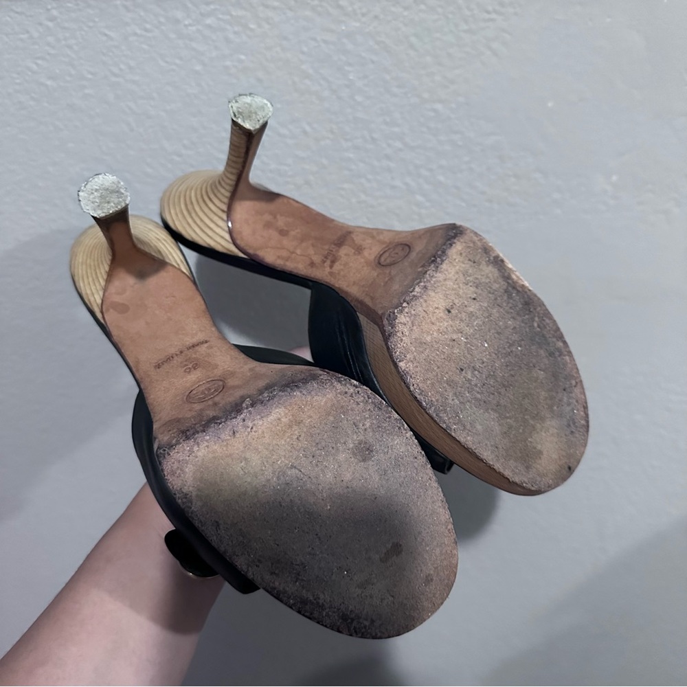 Authentic Chanel Wooden Mules with Chanel Box - Picture 12 of 13